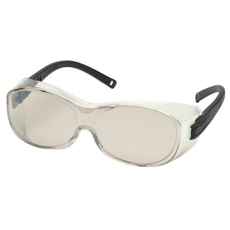 OTS®, Safety Glasses, Anti-Scratch, Gray Mirror Lens, Black Frame, Frameless MPN:S3580SJ