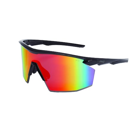 PMXSPEC, Safety Glasses, Anti-Fog, Spectrum Mirror Lens, Black Frame MPN:SB11295ST