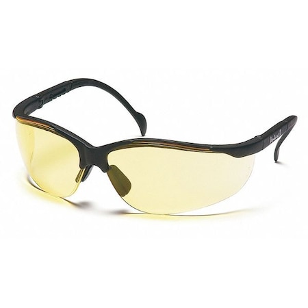 Venture II®, Safety Glasses, Anti-Scratch, Amber Lens, Black Frame, Half-Frame MPN:SB1830S