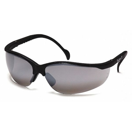 Venture II®, Safety Glasses, Anti-Scratch, Gray Mirror Lens, Black Frame, Half-Frame MPN:SB1870S