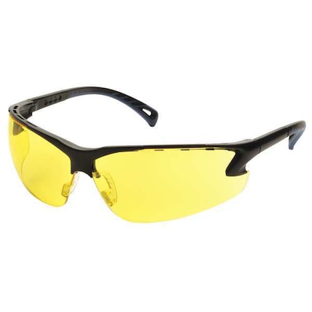 Venture 3®, Safety Glasses, Anti-Scratch, Amber Lens, Black Frame, Half-Frame MPN:SB5730D