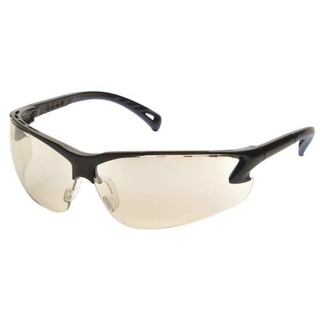 Venture 3®, Safety Glasses, Anti-Scratch, Gray Mirror Lens, Black Frame, Half-Frame MPN:SB5780D