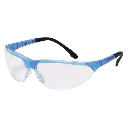 RENDEZVOUS®, Safety Glasses, Anti-Scratch, Clear Lens, Blue Frame, Half-Frame MPN:SCB2810S