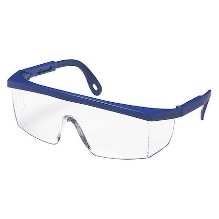 Integra®, Safety Glasses, Anti-Scratch, Clear Lens, Blue Frame, Half-Frame MPN:SN410S