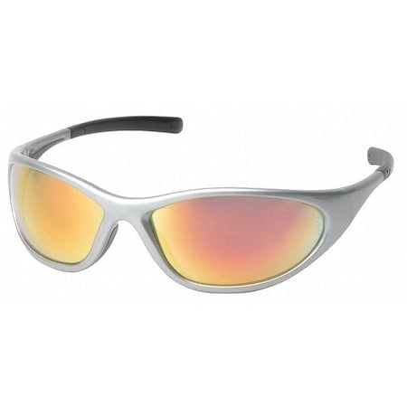 ZONE II®, Safety Glasses, Anti-Scratch, Orange Mirror Lens, Silver Frame, Full-Frame MPN:SS3345E
