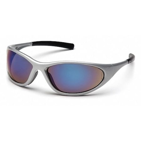 ZONE II®, Safety Glasses, Anti-Scratch, Blue Mirror Lens, Gray Frame, Full-Frame MPN:SS3375E
