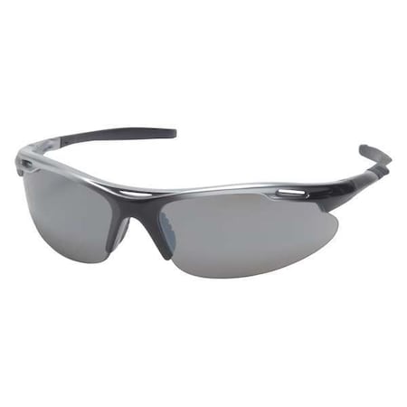 Avante®, Safety Glasses, Anti-Scratch, Gray Lens, Black/Silver Frame, Half-Frame MPN:SSB4570D