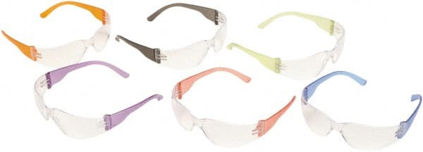 Safety Glass: Scratch-Resistant, Polycarbonate, Clear Lenses, Frameless, UV Protection MPN:S4110SMP - Pkg Qty 12