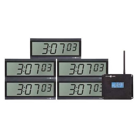 Wireless Synchronized LCD Clock, Digital MPN:WSCBLCD-5