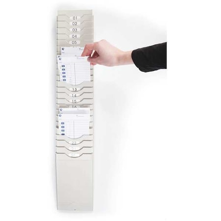 Time Card Rack, Light Gray, 34 1/2in H MPN:400-X