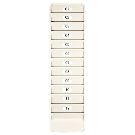 12 Pocket Badge Rack, Putty, 14 1/8in H MPN:500-12