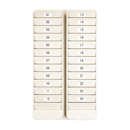 24 Pocket Badge Rack, Putty, 14 1/8in H MPN:500-24