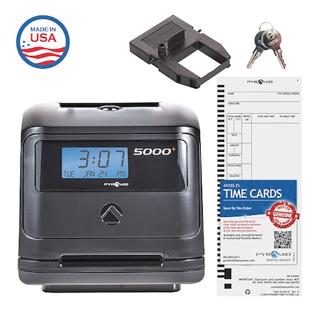 Auto Totaling Time Clock, Digital MPN:5000