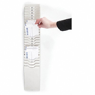 Expanding Time Card Rack Gray MPN:400-X Expanding Time Card Rack Gray MPN:400-X
