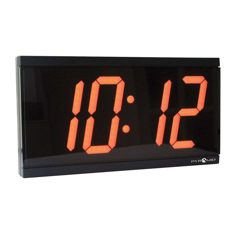 Pyramid 4in Digital Slave Clock For Systems With Molex/RFJ45 Connector, Black MPN:41357G