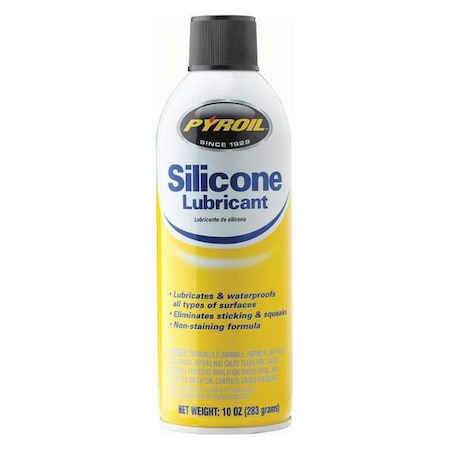 Silicone Lubricant, 10 oz, Aerosol Can, Silicone, Colorless MPN:PYSLS10