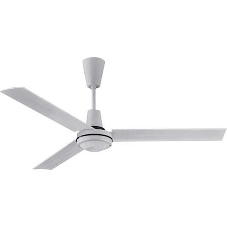 Commercial Ceiling Fan, 4 ft Blade Dia, 3 Blades, Variable Speeds, 120V AC, White MPN:48201C