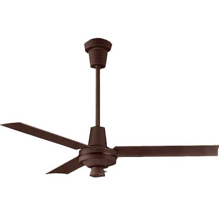 Industrial Ceiling Fan, 5 ft Blade Dia, 3 Blades, Variable Speeds, 120V AC, Brown MPN:60001HP-BRN
