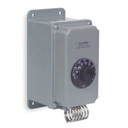 Line Voltage Mechanical Thermostat, Heat Only, 40 to 110F, 120 to 480V AC, 1H MPN:WT12