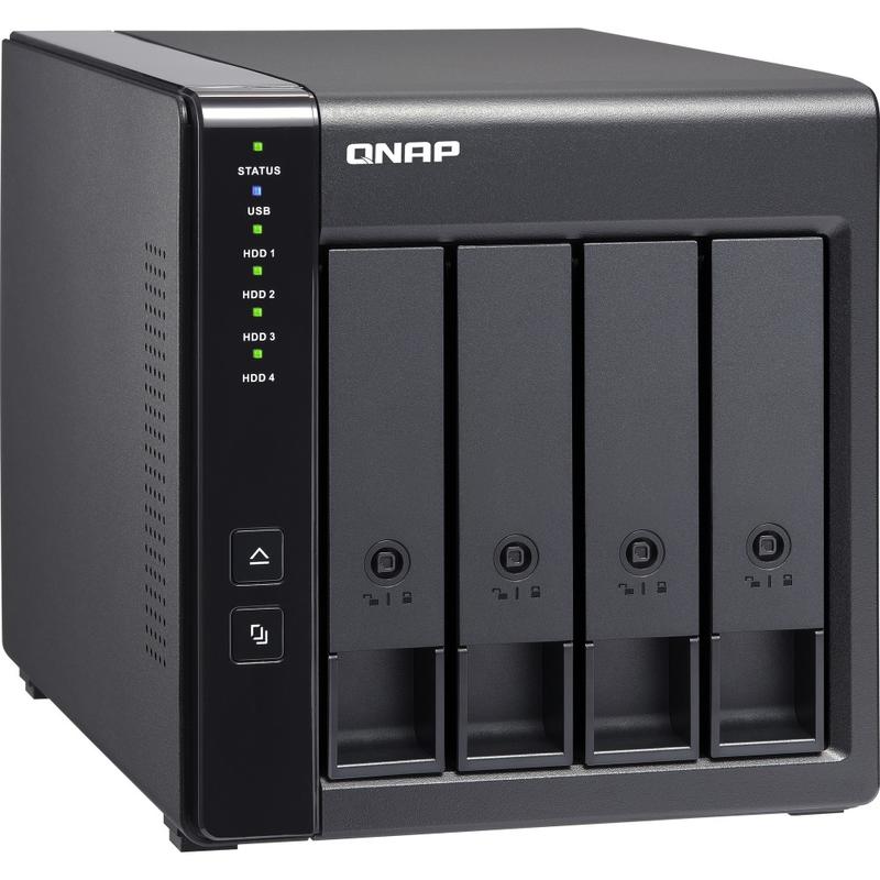 QNAP 4 Bay USB Type-C Direct Attached Storage with Hardware RAID - 4x HDD Supported - 0x HDD Installed - TR004US MPN:TR-004-US