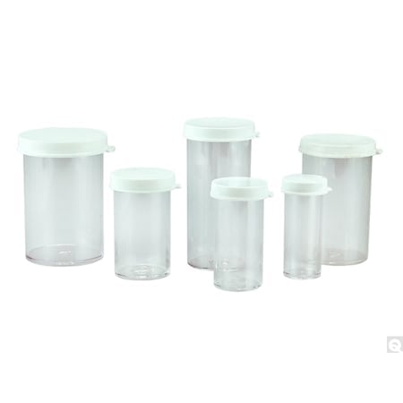 Clr PS Snap Cap Vial, White PE Linerless Snap Cap Attached, 12, PK530 MPN:273262
