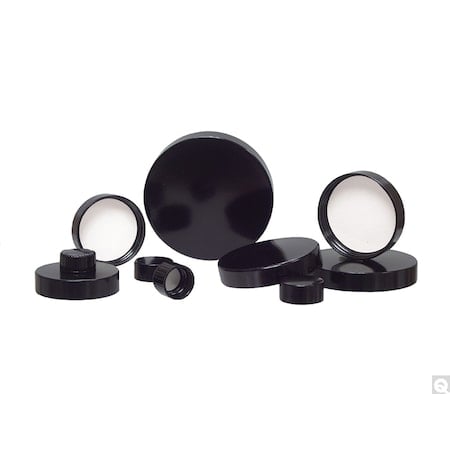 Black Phenolic Caps w/Pulp/Vinyl Liner, 28-400, Packed in Bags of 12 MPN:CAP-00199