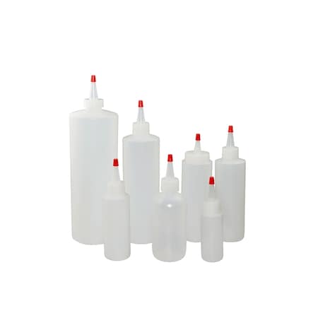 Natural HDPE Cylinder, 28-400 Natural LDPE Unlined Yorker Cap, PK12 MPN:PLC-10016