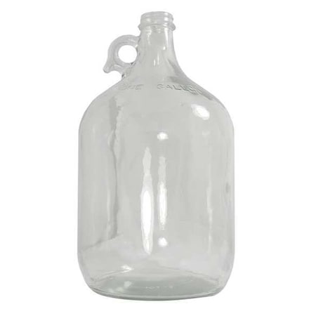 Jug, 1.92 L Capacity - mL, 64 fl oz Capacity - oz, Screw On Closure, Glass, clear, 10.43 in H MPN:GLA-00837