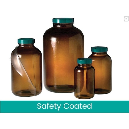 Safety Bos Round Bottles, 4 oz, Amber, PK24 MPN:GLA-13109
