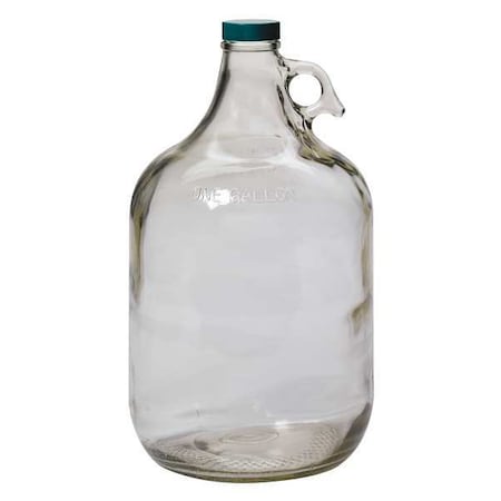 Jug, 3.79 L Capacity - mL, 1 gal Capacity - oz, Screw On Closure, Glass, Integral Shoulder Handle MPN:GLC-01429