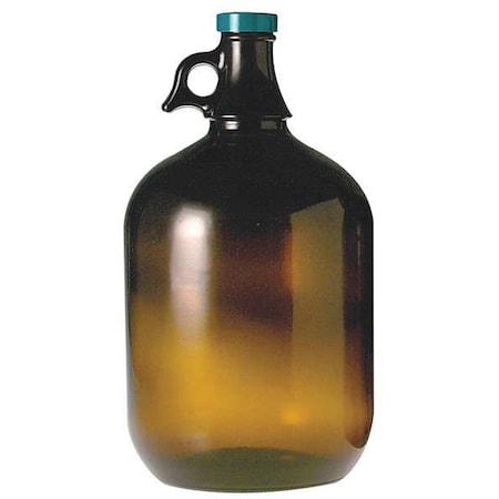 Jug, 3.79 L Capacity - mL, 1 gal Capacity - oz, Screw On Closure, Glass, Integral Shoulder Handle MPN:GLC-02045
