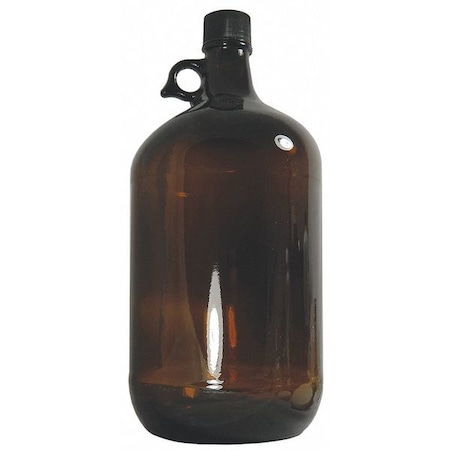 Jug, 3.79 L Capacity - mL, 1 gal Capacity - oz, Screw On Closure, Glass, Integral Shoulder Handle MPN:GLC-02046