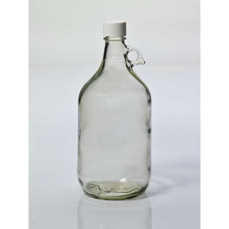 Jug, 2.5 L Capacity - mL, 84 fl oz Capacity - oz, Screw On Closure, Glass, Integral Shoulder Handle MPN:GLC-02234
