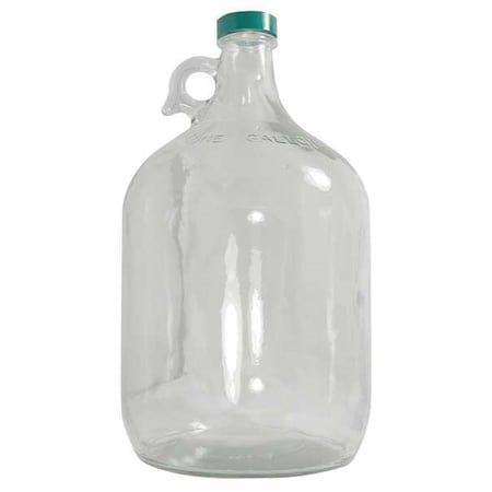 Jug, 3.79 L Capacity - mL, 1 gal Capacity - oz, Screw On Closure, Glass, Integral Shoulder Handle MPN:GLC-08818