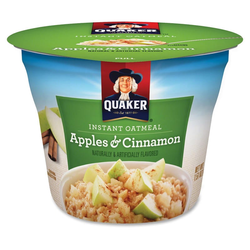 Quaker Express Oatmeal Cups, Apples & Cinnamon, 1.5 Oz, Pack Of 24 MPN:31973