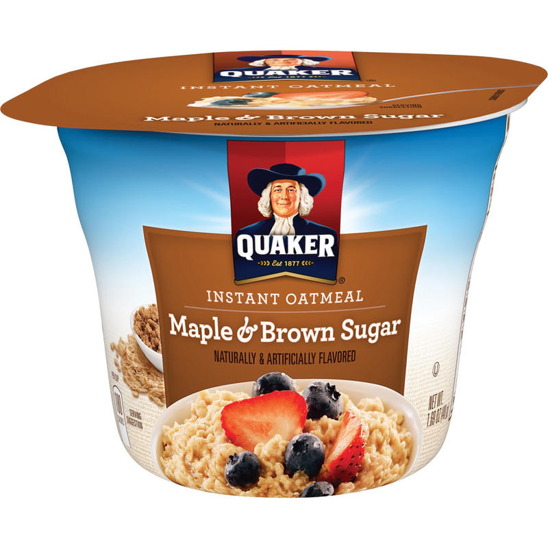 Quaker Express Oatmeal Cups, Brown Sugar, 1.69 Oz, Pack Of 24 MPN:QUA31971