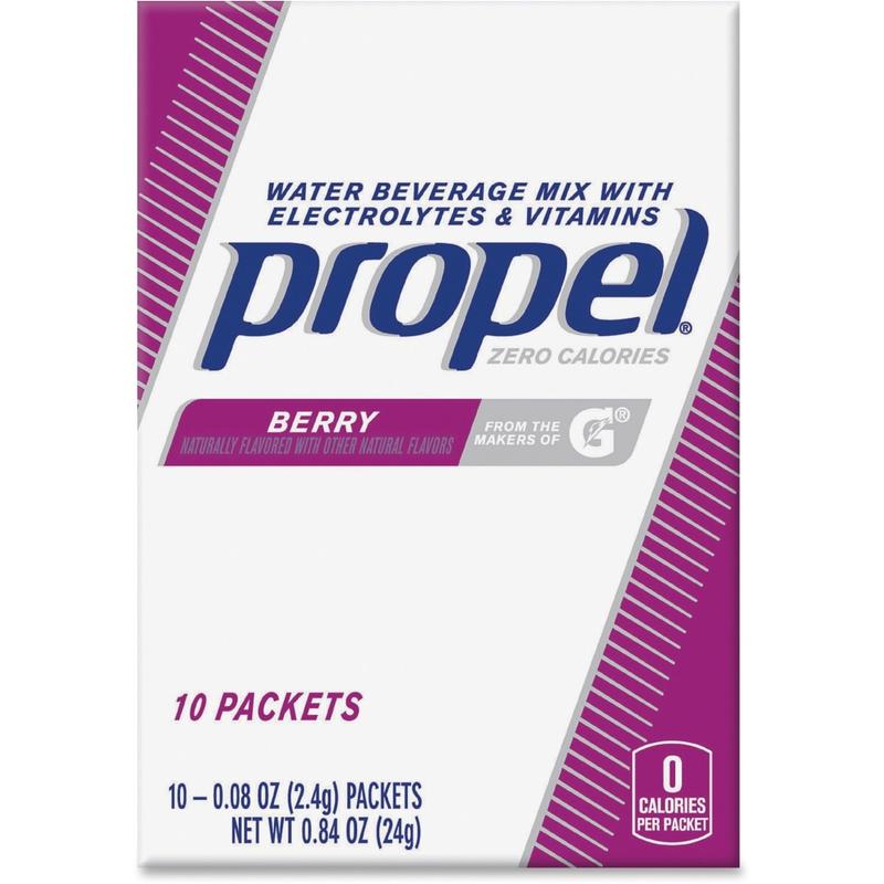 Propel Water Beverage Mix Packets with Electrolytes and Vitamins - Powder - Berry Flavor - 0.08 oz - 120 / Carton MPN:01087