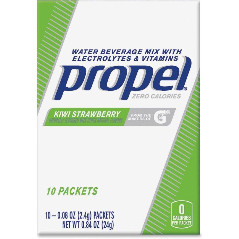 Propel Water Beverage Mix Packets with Electrolytes and Vitamins - Powder - Kiwi Strawberry Flavor - 0.08 oz - 120 / Carton MPN:01088