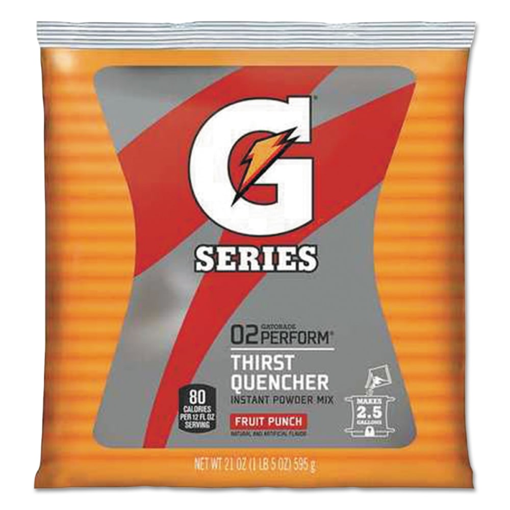 Gatorade Thirst Quencher Powdered Drink Mix Pouches, Fruit Punch, 21 Oz, Carton Of 32 Pouches MPN:QUA33691