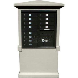 Decorative Stucco CBU Mailbox Center TALL Pedestal (Column Only) Unpainted STUCOL-TALL-NP