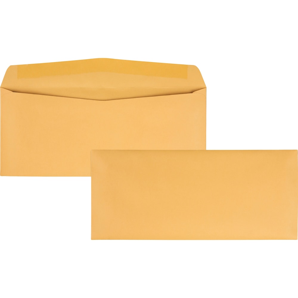 Quality Park #11 Business Envelopes, 28 Lb, Gummed Seal, Brown Kraft, 500 / box MPN:11362