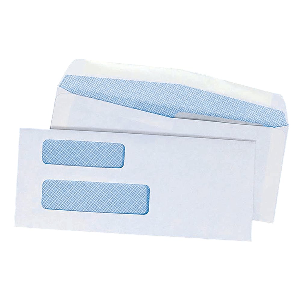 Quality Park #9 Envelopes, Double Window, Security, Gummed Flap, Box Of 500 MPN:24527