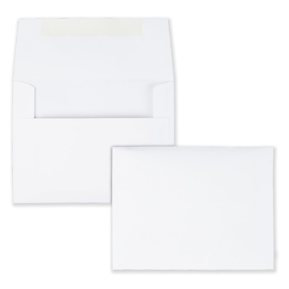Quality Park Invitation Envelopes, 4 3/8in x 5 3/4in, Gummed Seal, White, Box Of 100 (Min Order Qty 4) MPN:36217