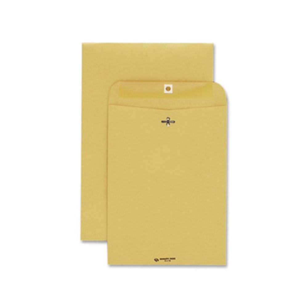 Quality Park 32 lb - Envelope - catalog - US No 10 (4.125 in x 9.5 in) - wallet - open end - clasp - brown - pack of 100 MPN:37787