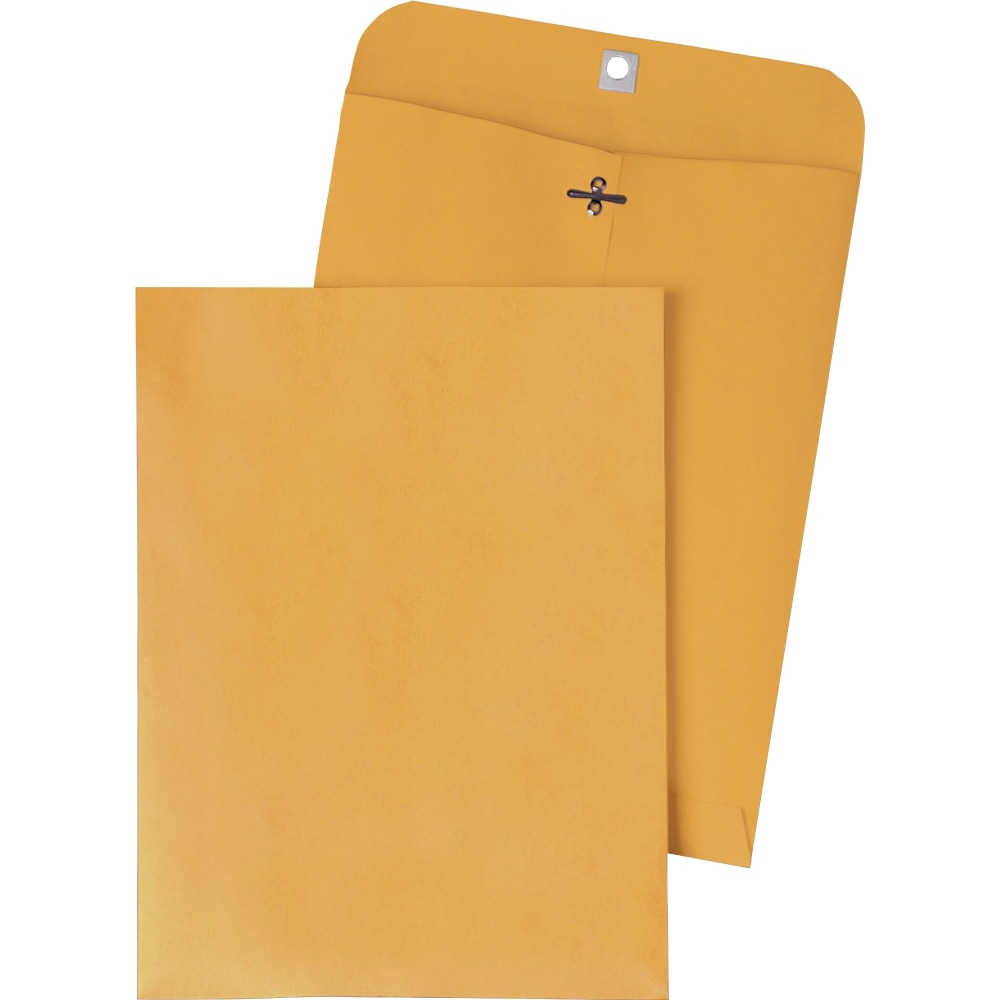 Quality Park Gummed Kraft Clasp Envelopes - Clasp - #105 - 11 1/2in Width x 14 1/2in Length - 28 lb - Gummed - Kraft - 100 / Box - Kraft MPN:37905