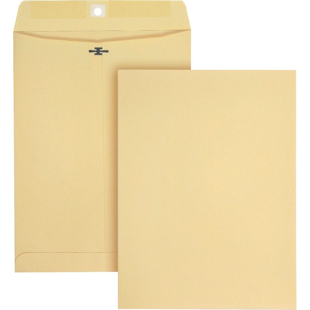 Quality Park 9 x 12 Heavy-duty Clasp Envelopes - Clasp - #90 - 9in Width x 12in Length - Clasp/Gummed Flap - 100 / Box MPN:38490