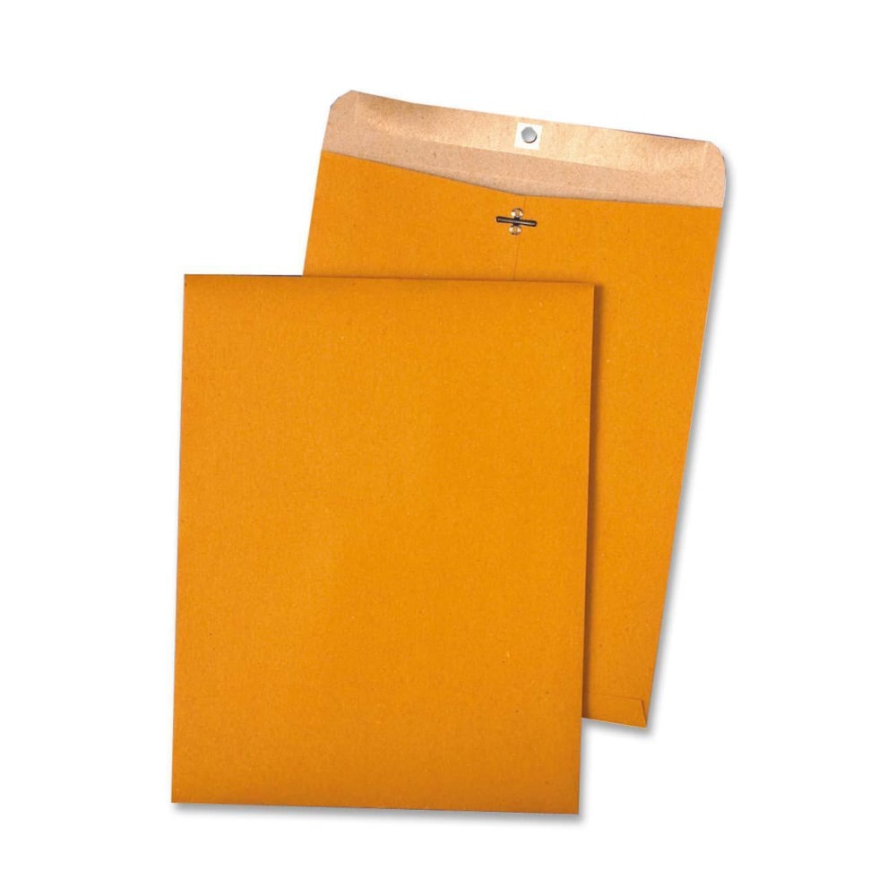 Quality Park Clasp Envelopes, 9in x 12in, 100% Recycled, Kraft, Pack Of 100 (Min Order Qty 2) MPN:38711
