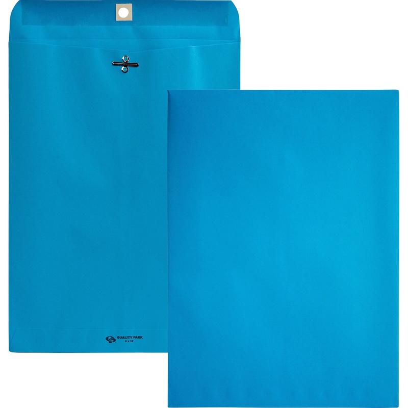 Quality Park #90 Envelopes, Clasp Closure, Blue, Pack Of 10 Envelopes MPN:38737
