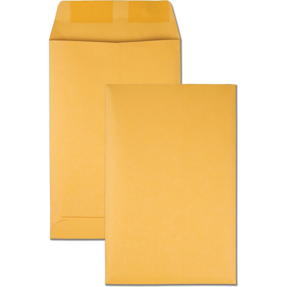 Quality Park Kraft Catalog Envelopes - Catalog - #1 - 6in Width x 9in Length - 28 lb - Gummed - Kraft - 100 / Box - Kraft (Min Order Qty 2) MPN:40767