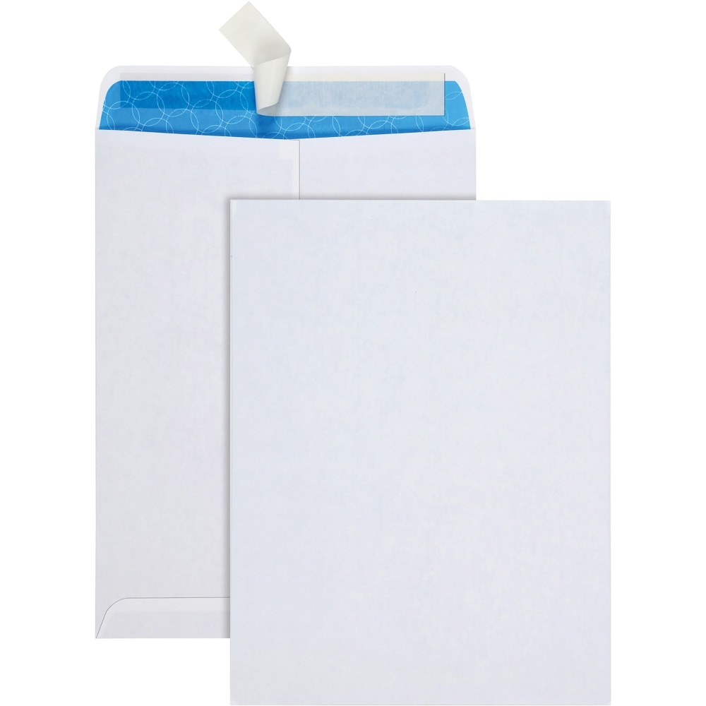 Quality Park #90 Treated Catalog Envelope with Redi-Strip Closure, 9in x 12in, White, Box Of 100 MPN:41415